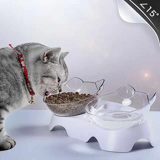 Bol Double pour chat avec support surélevé
