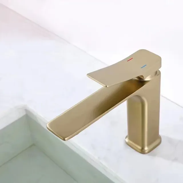 Mitigeur lavabo monocommande laiton brossé mat bec… – vue 3