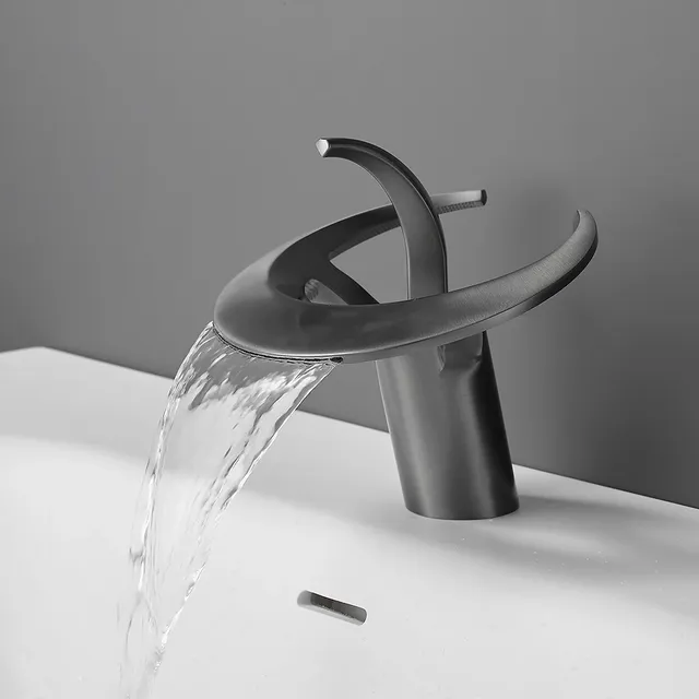 TOLM robinets de lavabo noir or brossé – vue 5