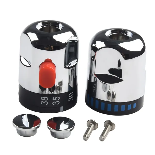 Paire Poignées Thermostatiques Chrome Miroir Plastique… – vue 2