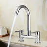 Robinet mitigeur d'eau chaude et froide à Double poignée – vue 2