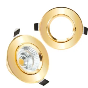 Downlight LED à intensité variable 3w 5w 7W 12w cob LED spot 220V / 110V plafonnier encastré vers le bas lumières panneau LED rond corps doré Downlight LED à intensité variable 3w 5w 7W 12w cob LED spot 220V / 110V plafonnier encastré vers le bas lumières panneau LED rond corps doré