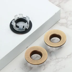 Couvercle de trou d&rsquo;évier de remplacement pour insert de bassin, couvercle de trop-plein, anneau de garniture, capuchon rond, bouchon de vidange de baignoire, housses