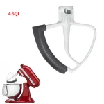 KitchenAid 4.5-5 QT accessoire de mélangeur vertical à tête inclinée avec lame de mélangeur à bord flexible en silicone grattoir à bol