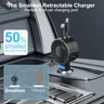Chargeur voiture rétractable rapide noir trois… – vue 4