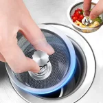 Filtre d&rsquo;évier de cuisine en acier inoxydable, crépine à mailles, bouchon de déchets alimentaires, piège à scories, couvercle de vidange, attrape-cheveux