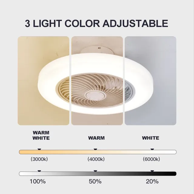 Ventilateur de plafond intelligent ventilateurs avec… – vue 5