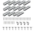 Kit de montage de panneaux solaires, cadre photovoltaïque réglable de 30-35 mm pour panneaux 4/5/6 avec écrous et boulons, support de système photovoltaïque de balcon