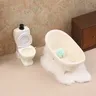 1/12 maison de poupée Simulation baignoire toilette… – vue 4