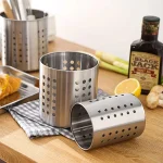 Porte-couverts organisateur porte-couverts égouttoir cuillère fourchette baguettes panier de rangement support en acier inoxydable appareil de cuisine à domicile