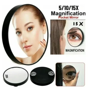 Loupe à points noirs à fort grossissement 5/10/15X, miroir de maquillage pour femme, nouveau Type de ventouse, miroir Portable