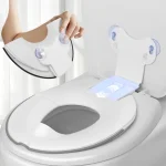 Siège de toilette pliable pour tout-petits, sièges d&rsquo;entraînement portables avec barrière d&rsquo;urine, siège de toilette familial universel avec ventouses