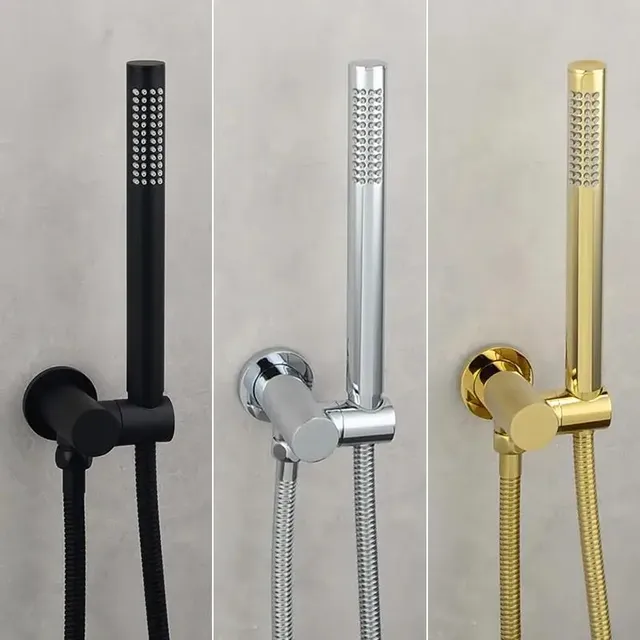 Pommeau de douche à main en laiton brossé doré – vue 2