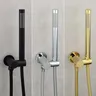 Pommeau de douche à main en laiton brossé doré – vue 2