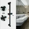 Barre de douche murale à revêtement noir – vue 2