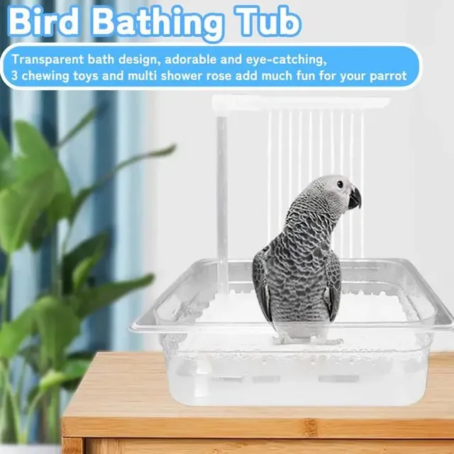 Baignoire automatique oiseaux ABS robuste transparente… – vue 2