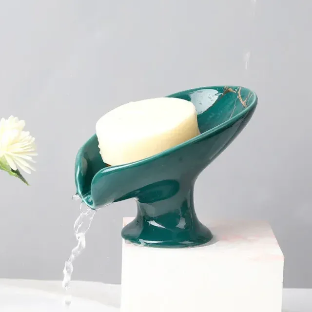 Porte savon céramique émaillée effet marbre veines… – vue 5
