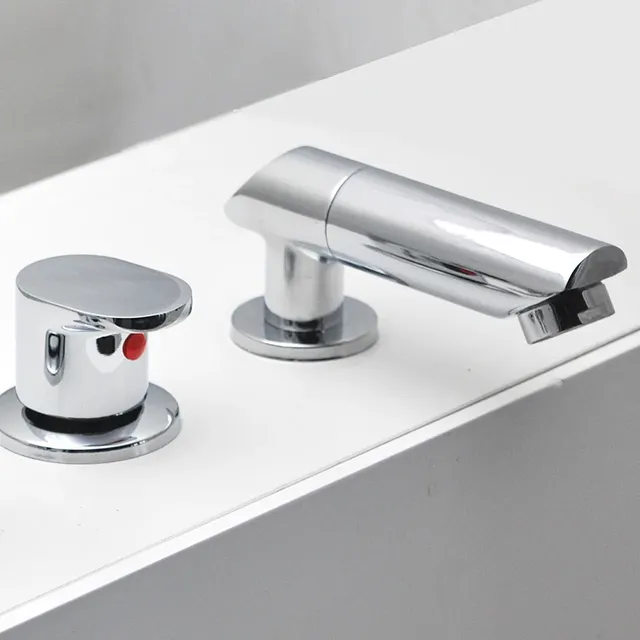 Mitigeur cascade bec plat large chromé poli laiton… – vue 5