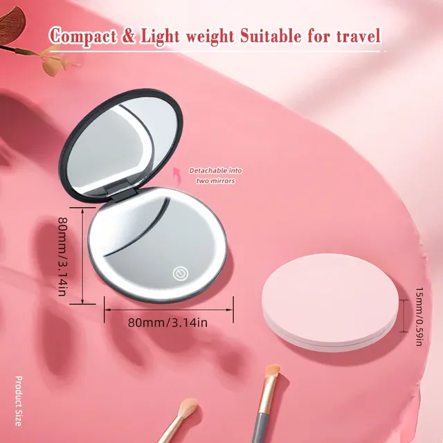 Miroir LED détachable doubleface grossissant 2x 5x 20x… – vue 6