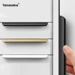 Poignées d&rsquo;armoire de cuisine poignées cachées pour meubles armoire bouton de tiroir en alliage d&rsquo;aluminium poignée de porte de placard Invisible matériel