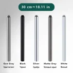 Extension de douche 30cm, système de baignoire-douche, barre d&rsquo;extension ronde noire et grise, ensemble de robinets de douche, Tube d&rsquo;extension, accessoires de salle de bains