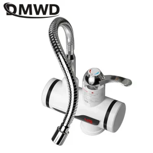 Robinet d&rsquo;eau chaude instantané Intelligent, tuyau universel en acier inoxydable, robinet sans réservoir avec douche, salle de bains, cuisine, chauffe-eau US