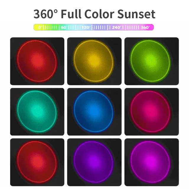 Projecteur de lampe de coucher de soleil RGB – vue 4