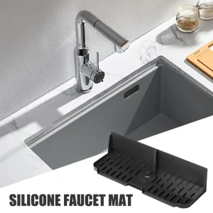 Tapis de robinet d&rsquo;évier, protection contre les éclaboussures, plateau collecteur d&rsquo;égouttement d&rsquo;évier, porte-savon de séchage en Silicone, protection pour cuisine salle de bains pour un organisé