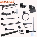 Ensemble de matériel de salle de bains en aluminium, porte-serviettes, porte-papier, porte-brosse de toilette, crochet de porte-serviettes, crochet de rangée, barre d&rsquo;activité