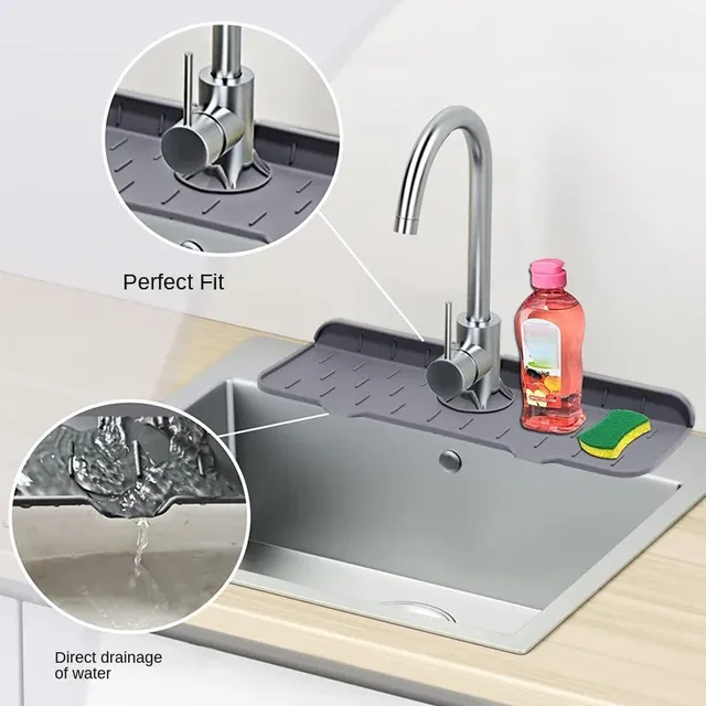 Tapis absorbant en Silicone pour robinet de cuisine – vue 3