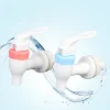 robinet distributeur eau plastique blanc levier ergonomique bec court anneau indicateur rouge bleu embase filetée joint caoutchouc finition résistante