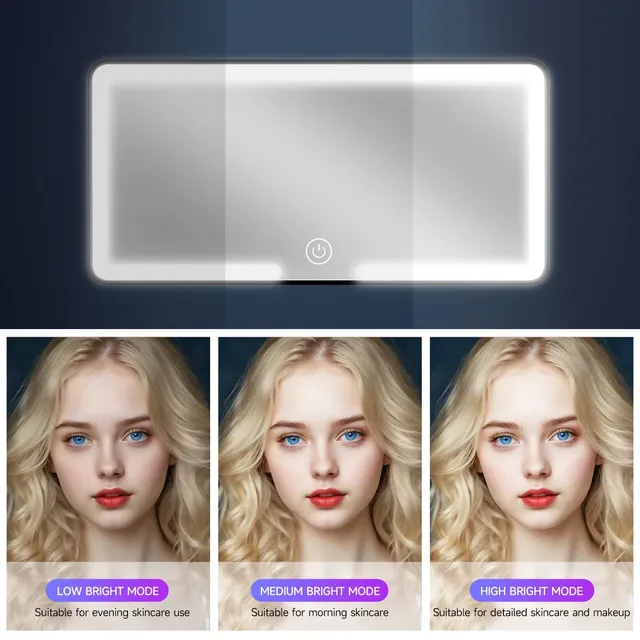 Miroir de vanité pare-soleil de voiture à LED avec… – vue 2