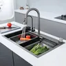 Nouvel évier de cuisine en acier inoxydable avec cascade – vue 3