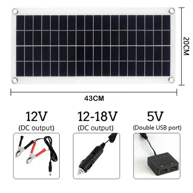 20W-1000W panneau solaire 12V cellule solaire 100A… – vue 4