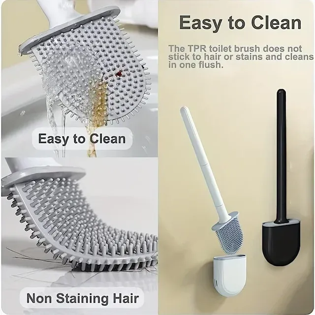 Brosse toilette silicone thermoplastique poils souples… – vue 3