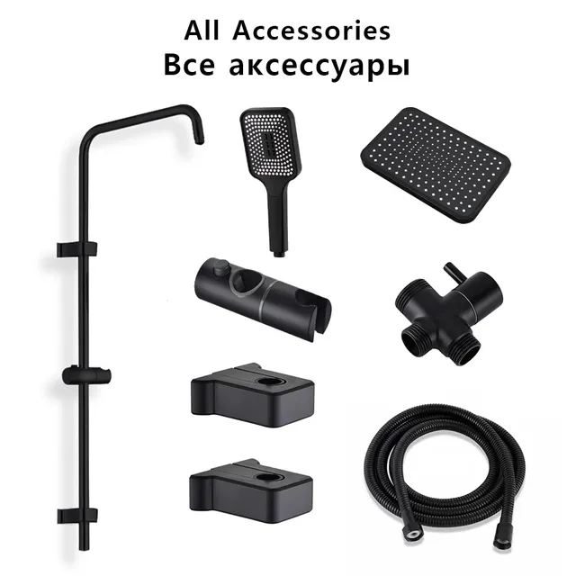 Ensemble de colonnes de douche noires – vue 6