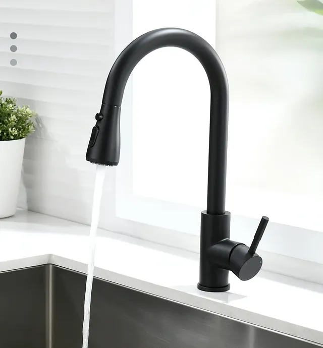 Mitigeur Monocommande Bec Haut Courbe Acier Inox Brossé… – vue 5