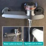 Robinet de douche de salle de bains, mitigeur en laiton, ensemble de douche, interrupteur de mélange de baignoire, robinet de douche chaud et froid