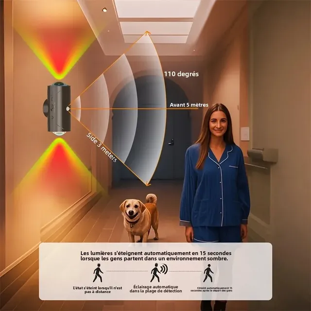 Veilleuse intelligente avec capteur de mouvement – vue 3