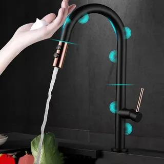 Robinet cuisine intelligent tactile capteur rotatif mitigeur bec haut…