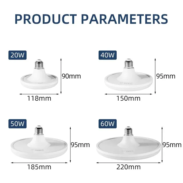 Ampoule LED 220V UFO lampe ronde Super lumineuse… – vue 5