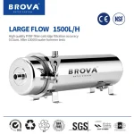 BROVA système de filtre à eau pour toute la maison débit UF 1500L 0.01μm Membrane PVDF 304 acier inoxydable réutilisable avec durée de vie de 5 ans