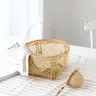 Panier en bambou artisanal Vintage – vue 4