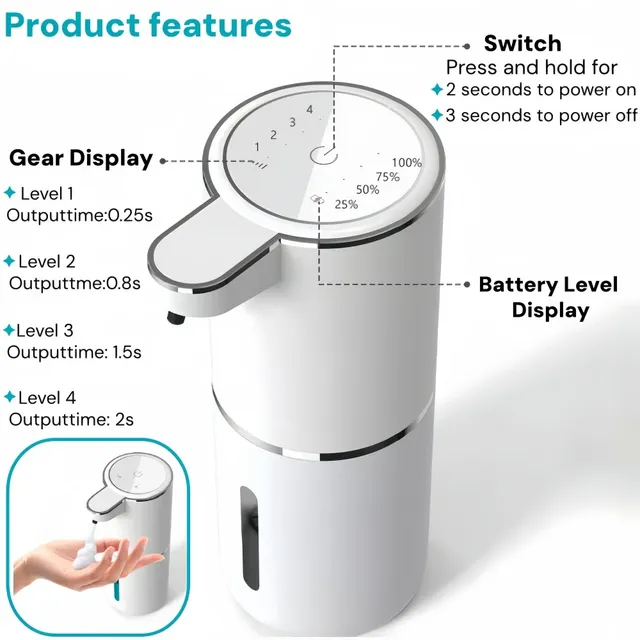 Distributeur automatique savon mains sans contact… – vue 2