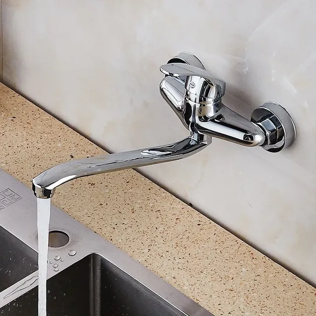 Robinet de lavabo mural à Double trous – vue 6
