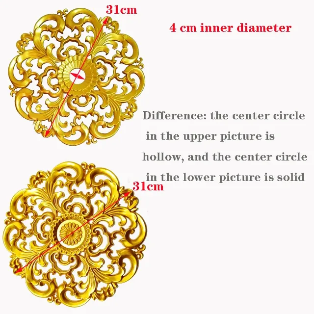 Rosace plafond décorative ronde baroque rococo motifs… – vue 3
