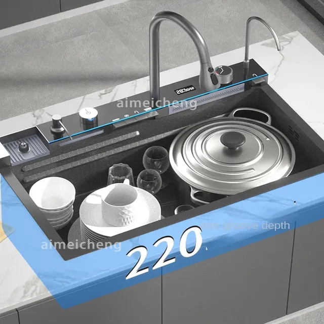Évier cuisine encastrable acier inoxydable finition… – vue 3