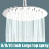 Pommeaux de douche cascade Ultra-fins en acier inoxydable de haute qualité, 10/8/6 pouces, chaussures de pluie carrées et rondes