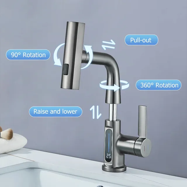 Robinet mitigeur monocommande lavabo monotrou inox… – vue 6