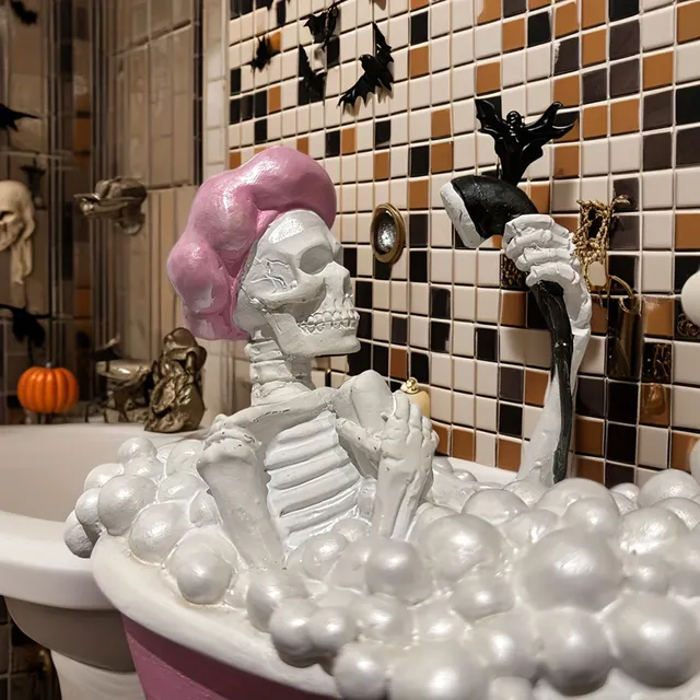 Décor fantôme de baignoire rose – vue 5
